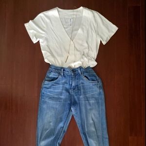 RVCA Jersey Button Down Top